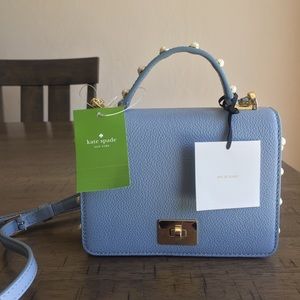 Kate Spade Light Blue Small Crossbody w/ Pearls